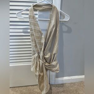 NEW Zara Halter Linen Blouse